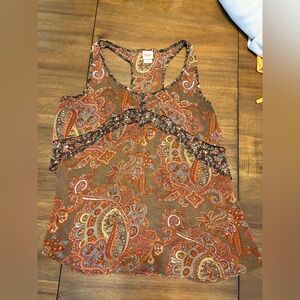 90s Mossimo Supply Co. Multicolor Paisley Tank Top Boho Fairycore